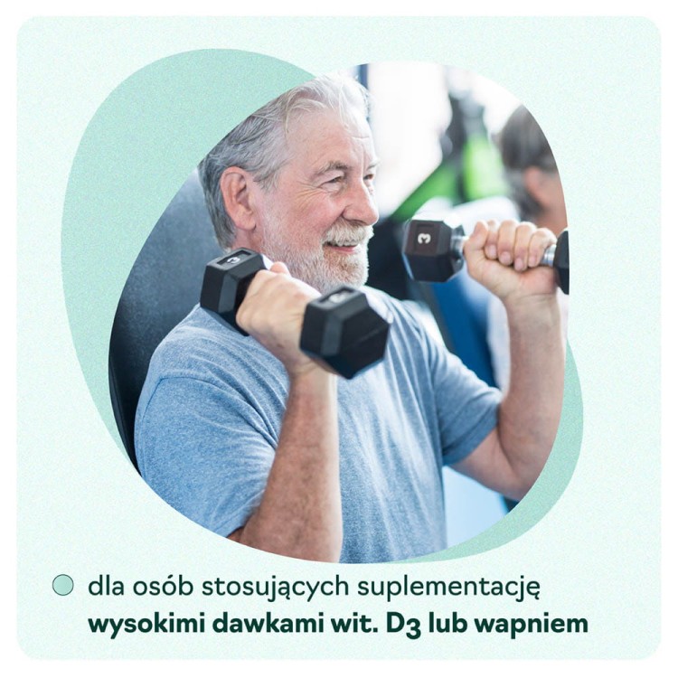 Dlaczego warto łączyć Kinon z witaminą D3 i wapniem? Idealne wsparcie dla osób stosujących wysokie dawki suplementów na kości. Zadbaj o prawidłową gospodarkę wapniową.