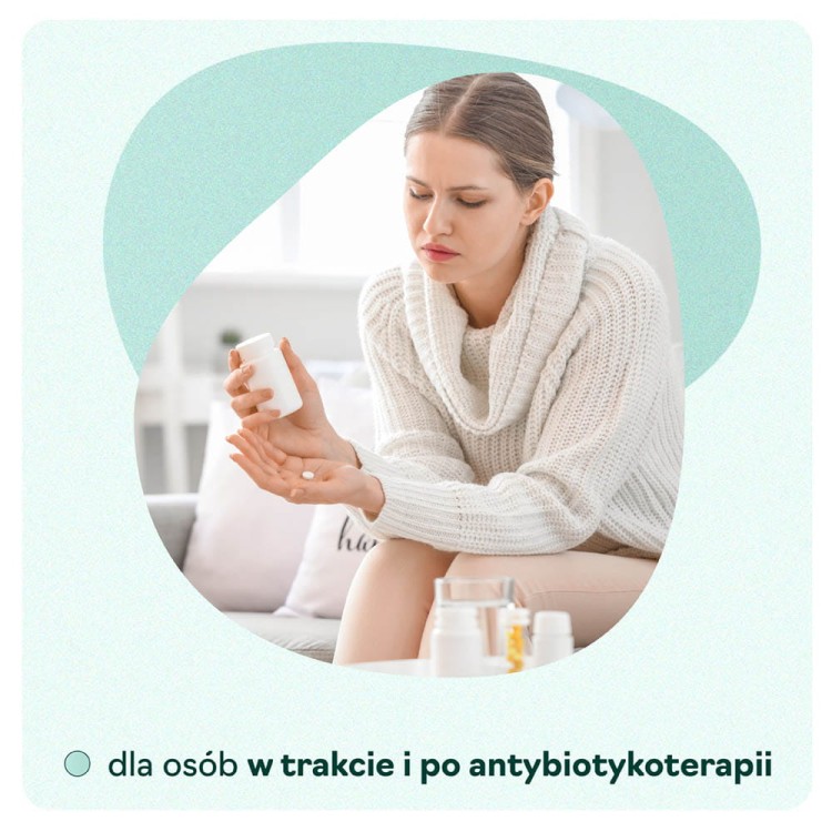 Skuteczne wsparcie dla osób w trakcie i po antybiotykoterapii. Zadbaj o naturalną barierę ochronną organizmu i szybką regenerację po leczeniu.