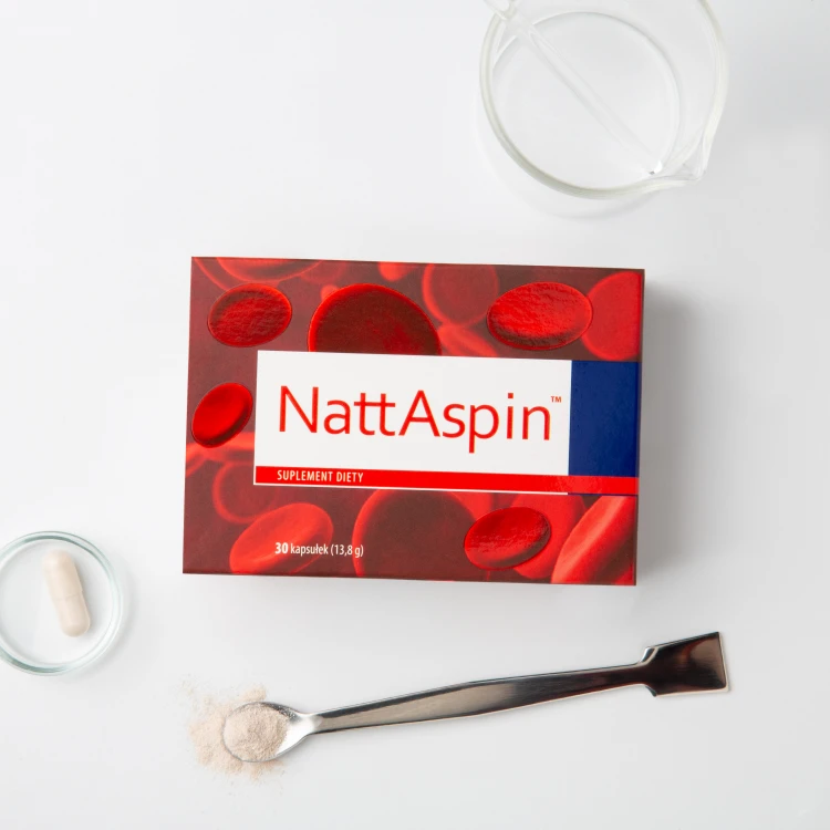 NattAspin – suplement diety wspierający krążenie, opakowanie 30 kapsułek