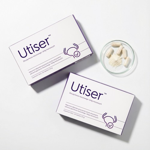Utiser – zestaw dwóch opakowań suplementu na pęcherz moczowy i drogi moczowe. Kuracja z mącznicą lekarską wspierająca zdrowie układu moczowego.