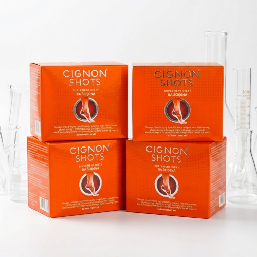 Zestaw suplementów Cignon Shots (20 fiolek). Zawiera miedź, która pomaga w utrzymaniu prawidłowego stanu tkanek łącznych oraz cynk wspierający syntezę białka. Profesjonalne wsparcie dietetyczne.