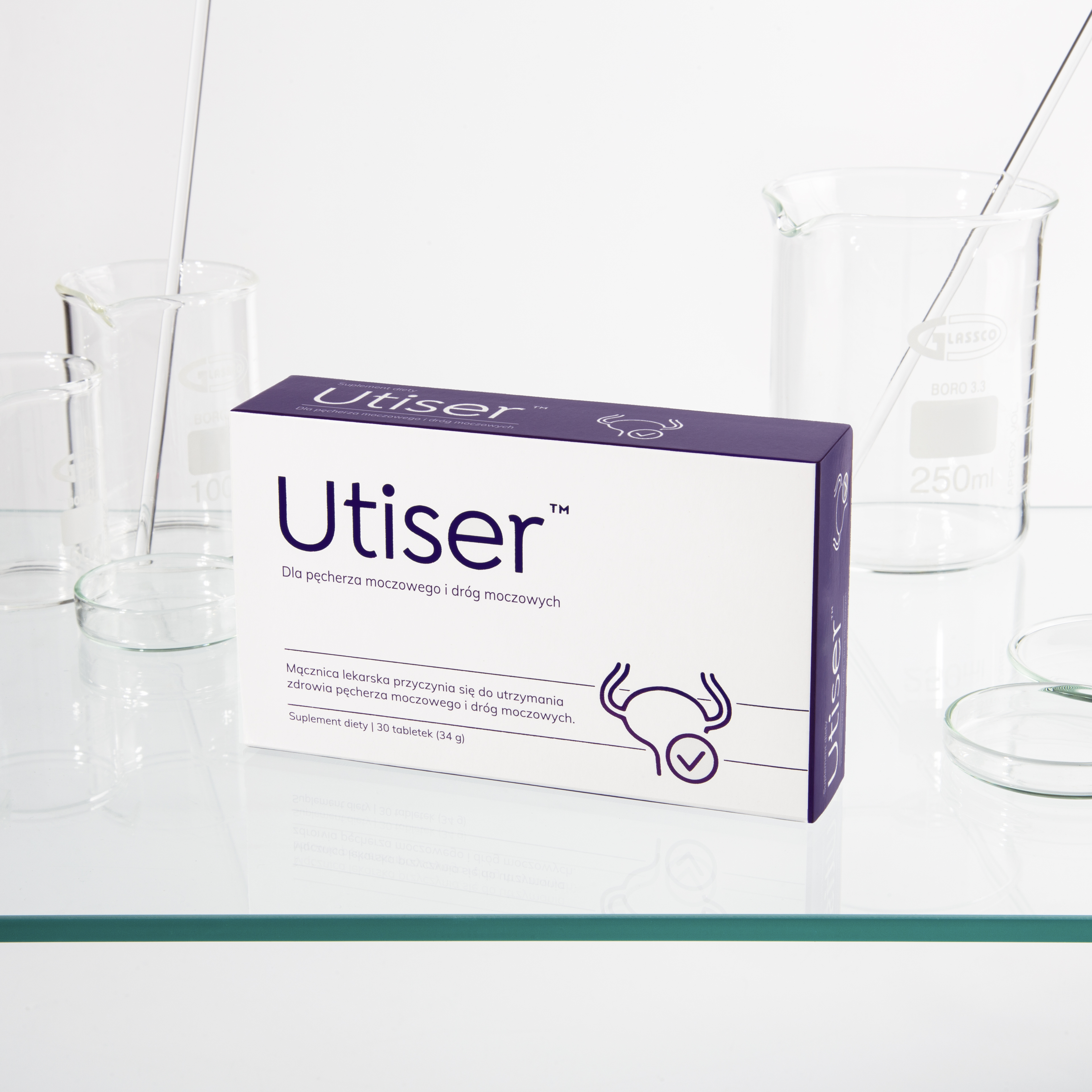 Utiser – suplement diety dla pęcherza i dróg moczowych, opakowanie 14 tabletek - zawiera D-mannozę, ekstrakty rośinn, oraz witaminę D.